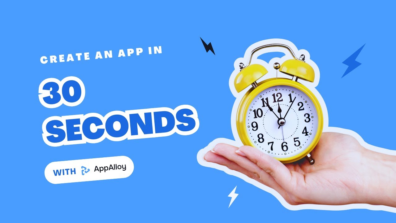 How to Build an App in 30 Seconds with AppAlloy - YouTube
