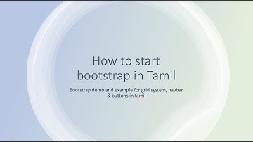 Bootstrap grid system in Tamil
