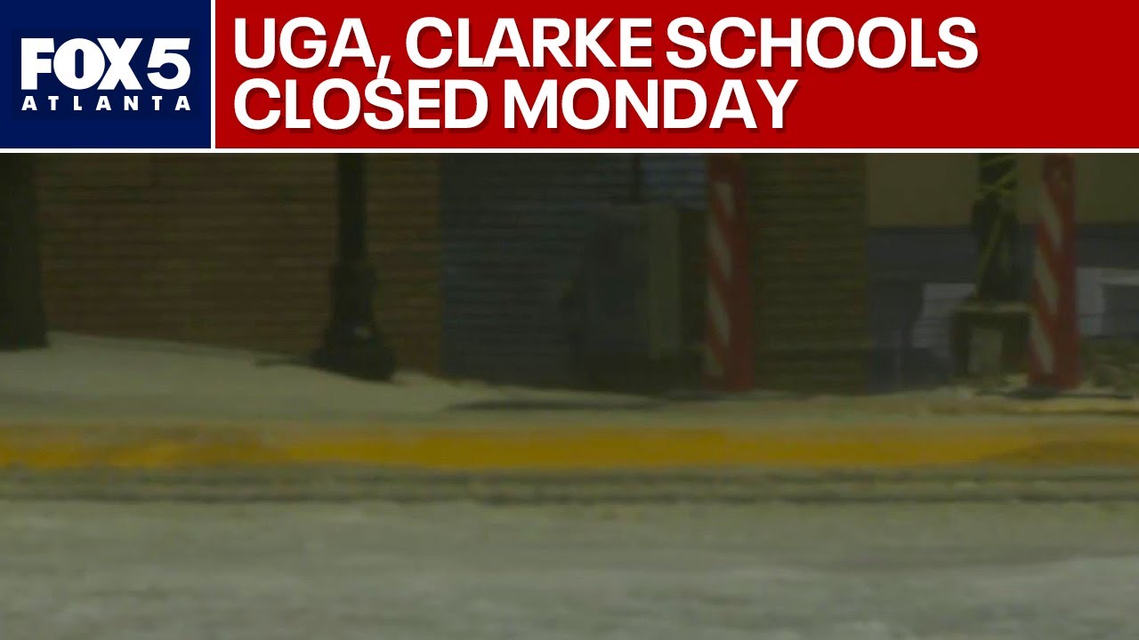 UGA and Clarke Schools closed Monday amid icy wedge | FOX 5 News