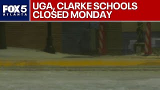 UGA and Clarke Schools closed Monday amid icy wedge | FOX 5 News