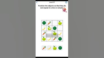 EASY GAME | LEVEL 97 Position The Objects So That They Do Not Repeat In A Line Or Column