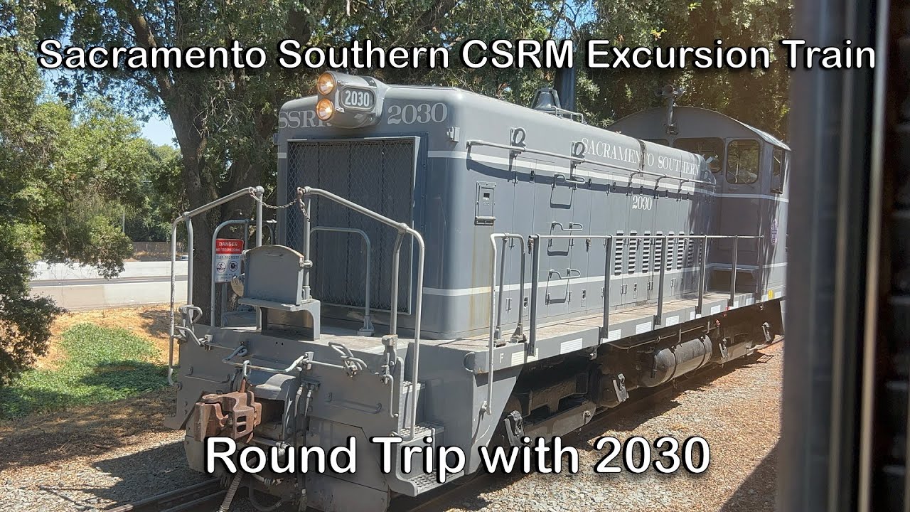 Sacramento Southern CSRM Excursion Train Round Trip with SW8 2030 4K60