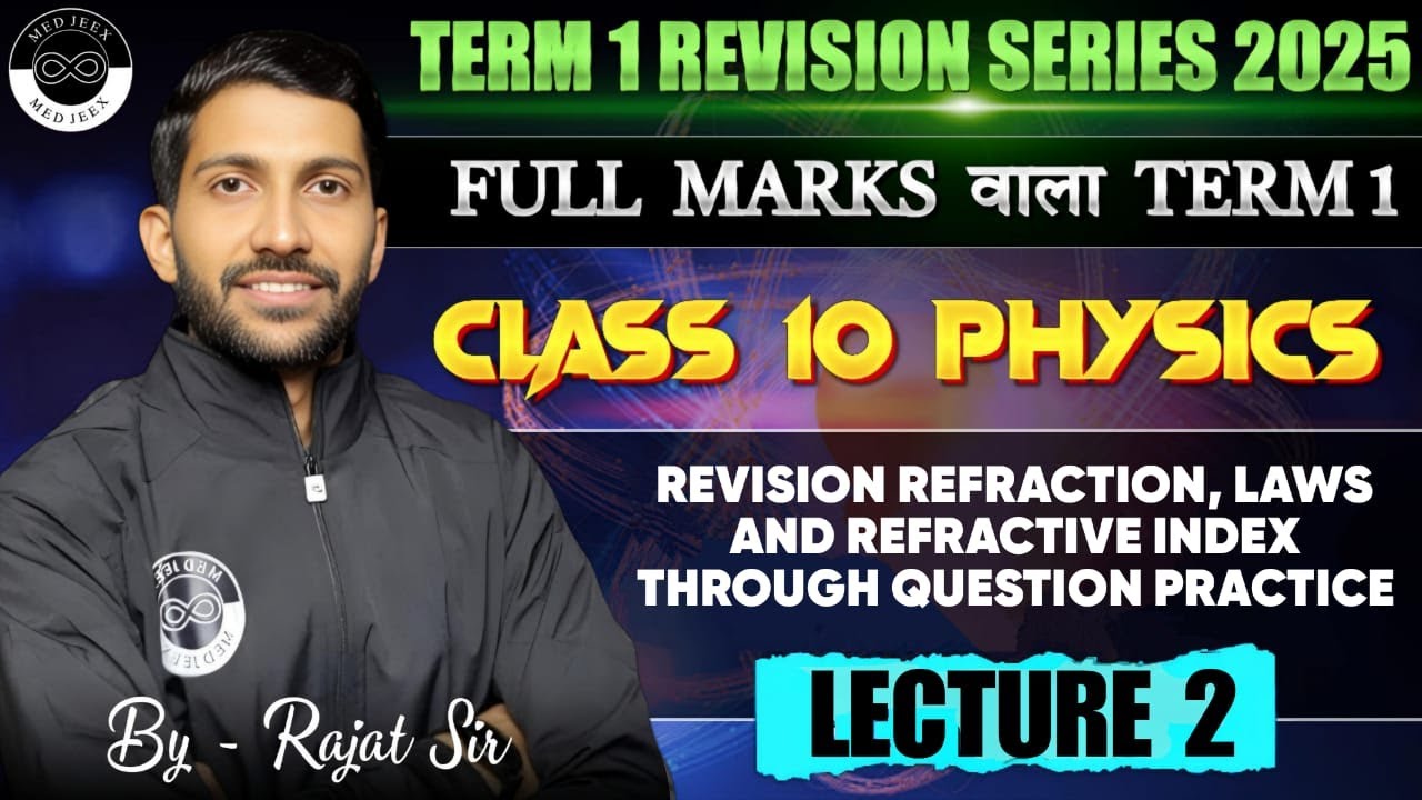 Refraction, Laws and Refractive Index| Question Practice | Lecture 2 | Medjeex Foundation 9th & 10th