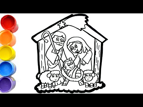 ? Dibujos De Navidad | Cómo Dibujar El Portal De Belén ? dibujos del pesebre
