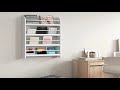 A must-have product! Homcom Wall Book Shelf with 4 Shelves Children's Bookcase Load 30kg 25 Books