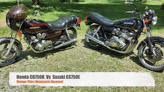 Honda CB750 Vs Suzuki GS750E - Vintage 750 motorcycle comparison!