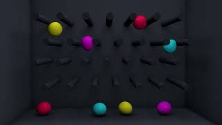 Cinema 4D motion ( falling balls ).