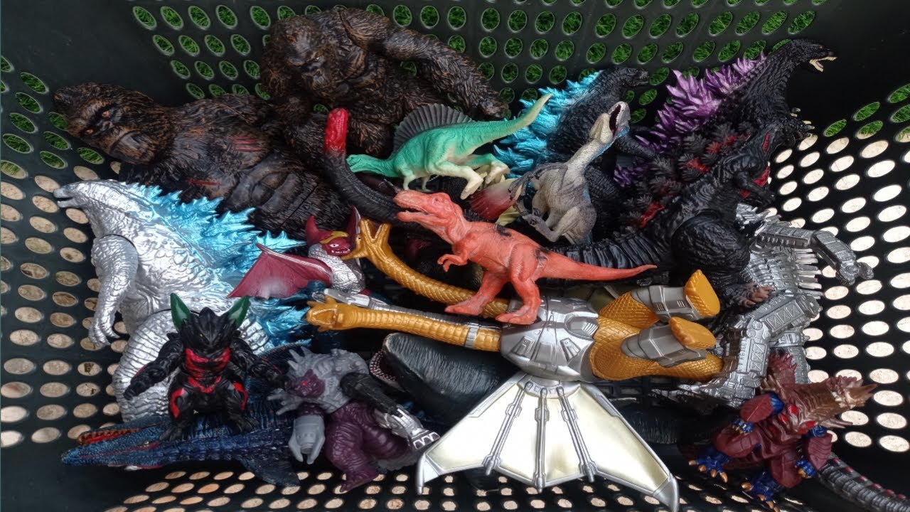 Hunting found Trex dinosaurs, mecha king ghidorah,monster godzilla