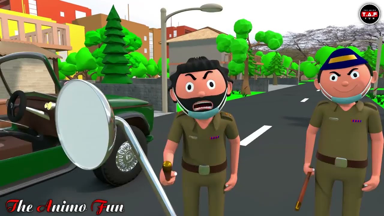 POLICE KI PITAI 2 | Funny comedy video | Desi comedy cartoon video | simple-boy101