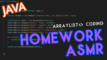 ASMR | Doing coding homework with ArrayList, typing sounds (Part 1)