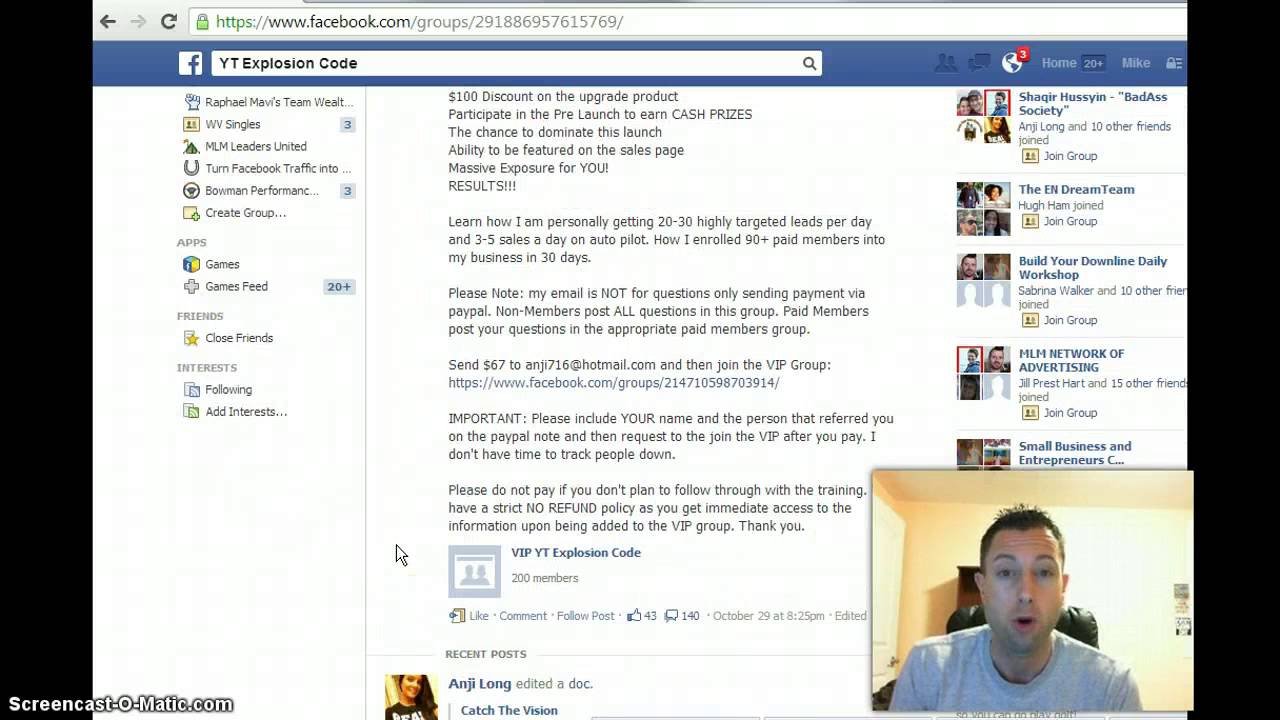 [YT Explosion Code] Facebook Group