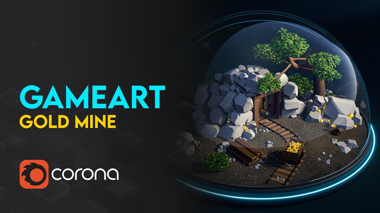 3D Game Art | Low Poly Gold Mine Animation