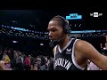 Kevin Durant talks after  Brooklyn Nets beat Detroit Pistons 130-128