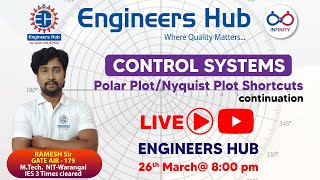 Control Systems || Polar Plot/Nyquist Plot Shortcuts Continuation || By Ramesh sir GATE AIR-179
