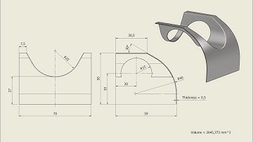 Tutorial Inventor - 216 SHEET METAL - DOUBLE CURVED