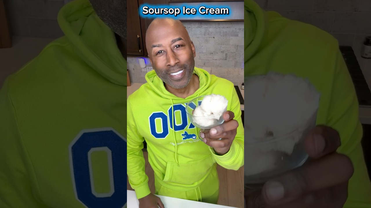 Простое в приготовлении мороженое из саусопа 