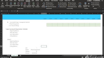 Automated Capex and Depreciation Schedule in Financial modeling 3