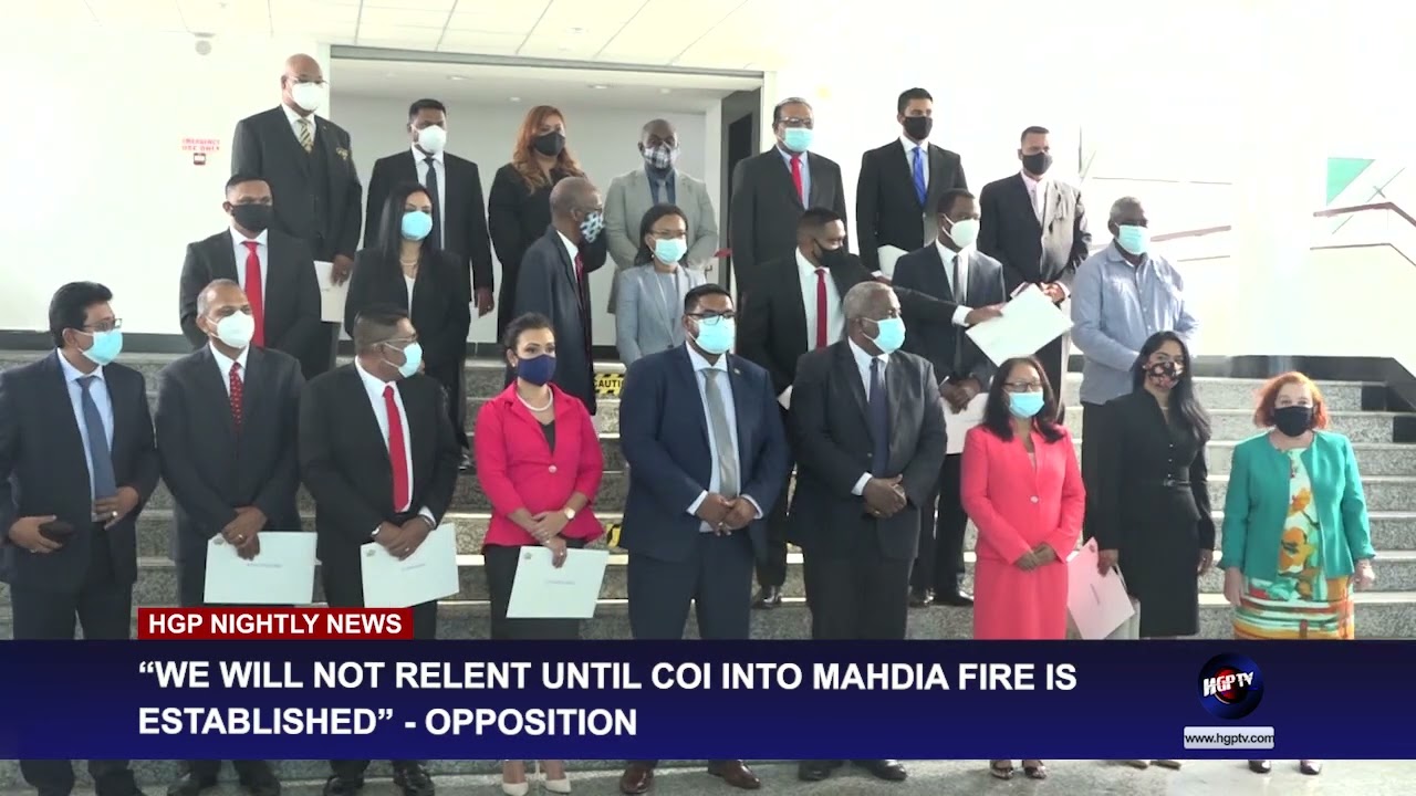 “WE WILL NOT RELENT UNTIL COI INTO MAHDIA FIRE IS ESTABLISHED”   OPPOSITION