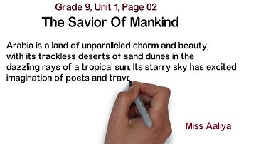 Grade 9 - Paragraph one - The Savior of Mankind | Part 1