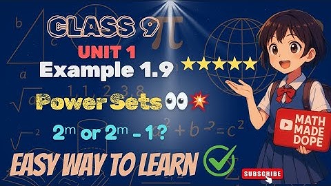 Class 9 || CH 1 || Example 1.9 || SET LANGUAGE in Tamil || TN State board || @MathMadeDope 