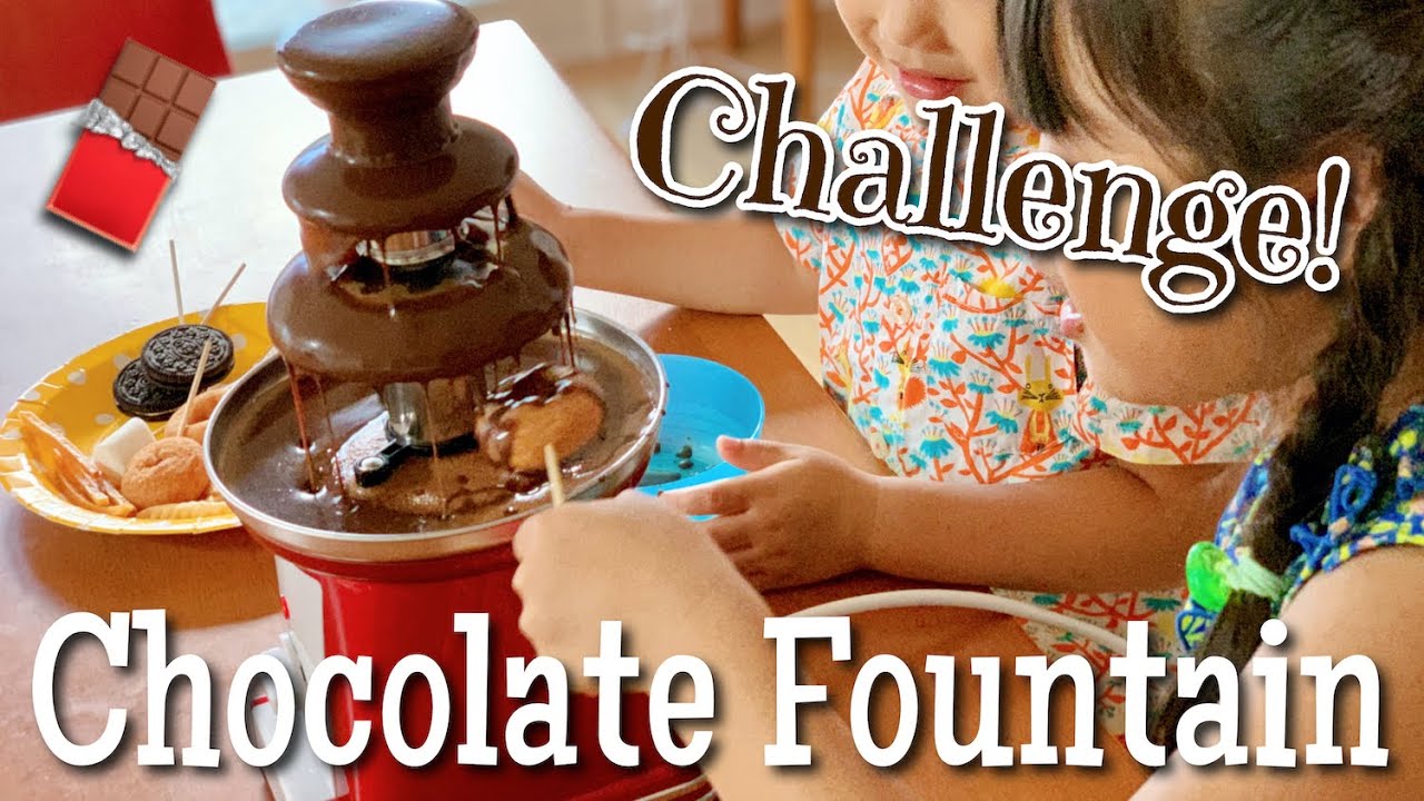 Chocolate Fountain Fondue Challenge (Easy Chocolate Syrup Recipe) | OCHIKERON | Create Eat Happy :) | ochikeron