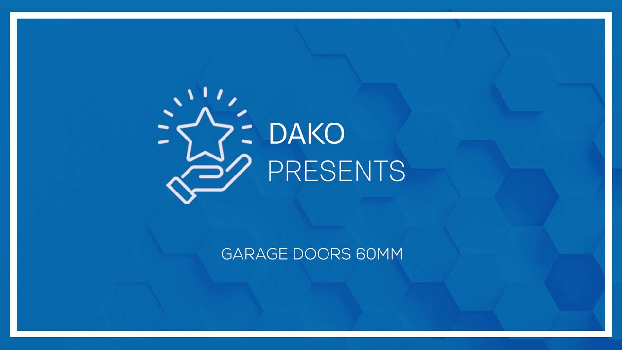 DAKO presents: Sectional Garage Door with 60 mm Panels