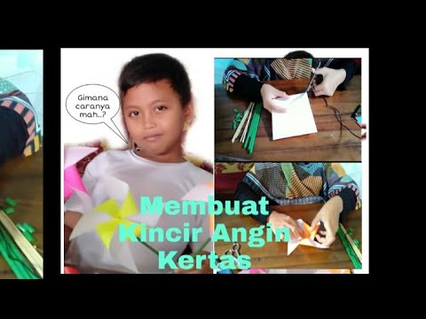 MEMBUAT KINCIR ANGIN DARI KERTAS ,Tugas pelajaran tema kelas 1 SD,Belajar di rumah.