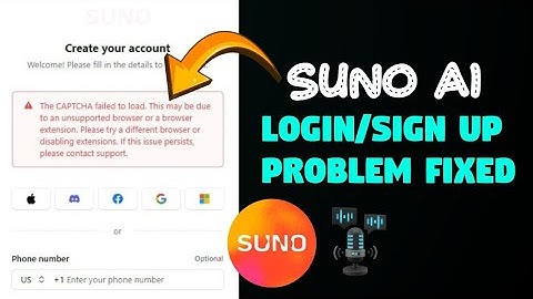 Suno ai "The Captcha failed to load" Problem Solved | How To Fix Suno Ai Login Error