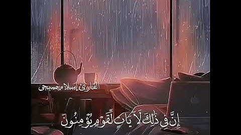 "أَلَمْ يَرَوْا أَنَّا جَعَلْنَا اللَّيْلَ لِيَسْكُنُوا فِيهِ" تلاوة تريح القلوب