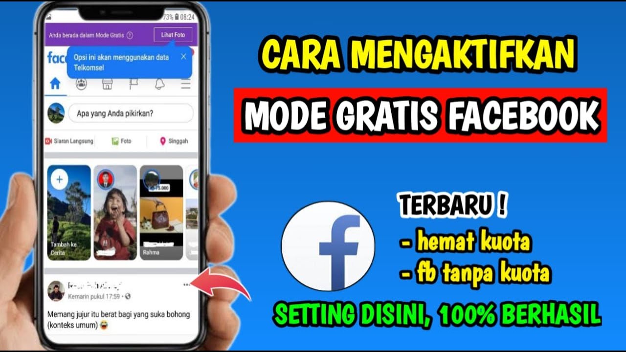 Cara Facebook Mode Gratis | Cara FB Mode Gratis - YouTube