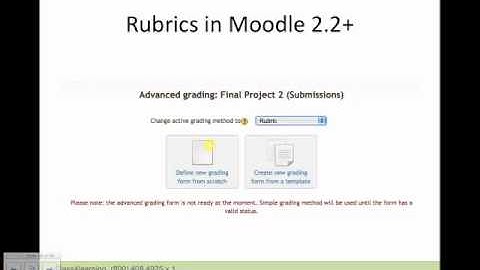 Moodle Rubric