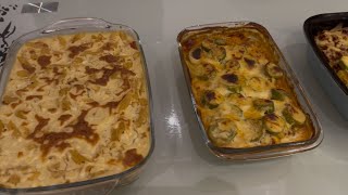 طريقة عمل مكرونة بشاميل و كوسة بشاميل 