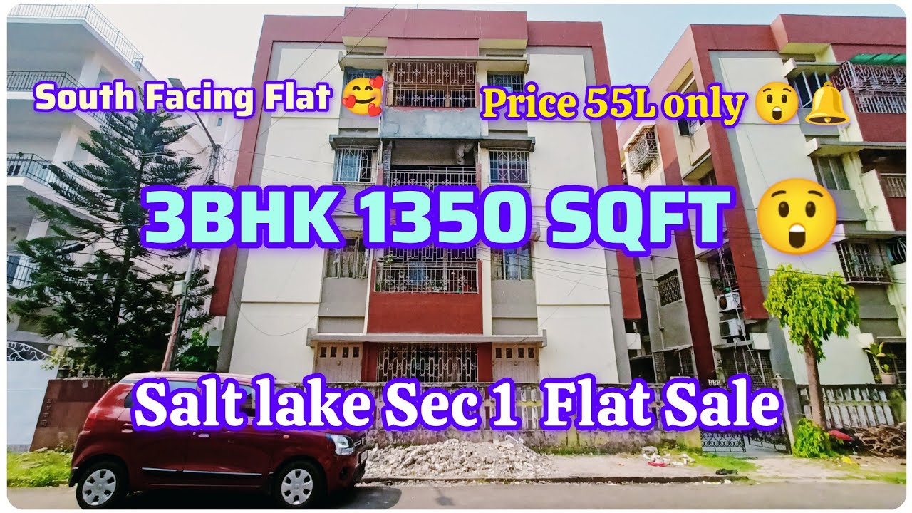 🔥 3BHK Flat for Sale in Salt Lake Sector 1 | South Facing | Prime location Flat sale | Only ₹55L!