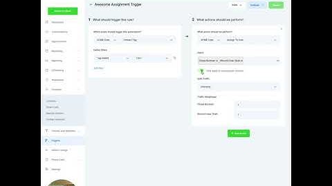 Assign to user trigger action!