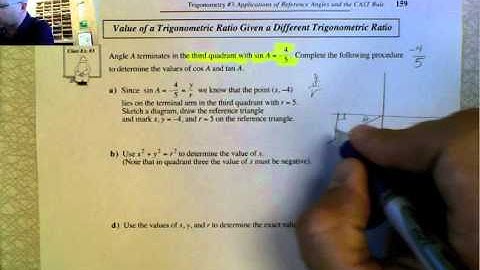 Applications of Reference Angles and CAST
