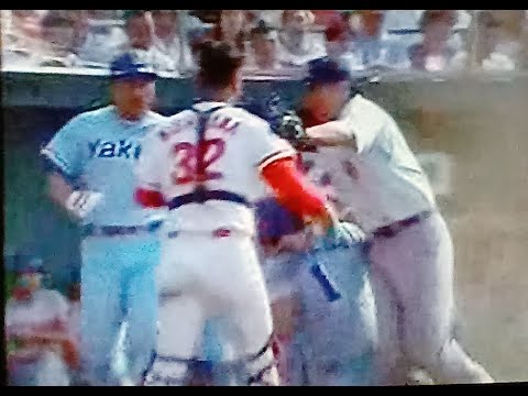 1993ヤクルトスワローズ公式戦ハイライト9　池山VS西山大乱闘
