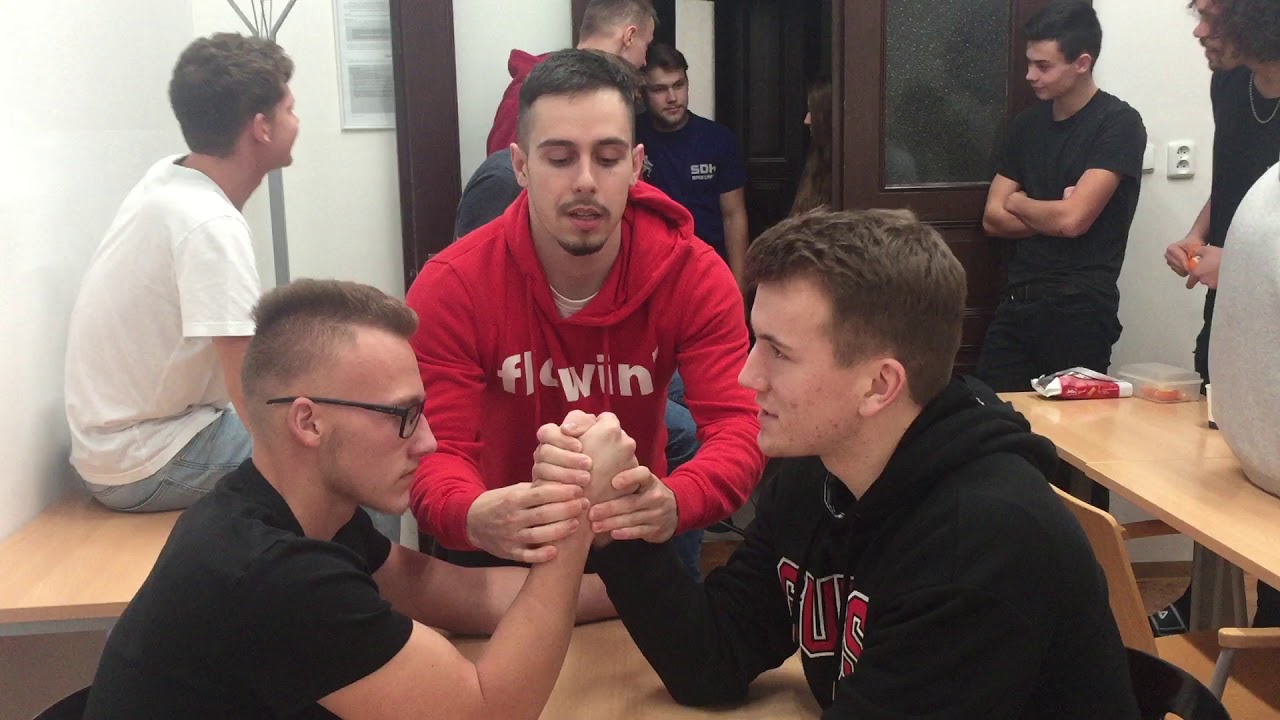 Armwrestling at school right arm czechstreetarmwrestling YouTube