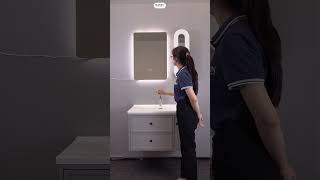 Bộ tủ chậu Hiwin YP-1497 màu xám nhạt thiết kế gọn gàng #hiwin #hiwinvietnam #decor