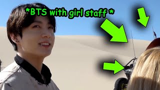 BTS with Staff Girl ❤️💜 Cute Moments