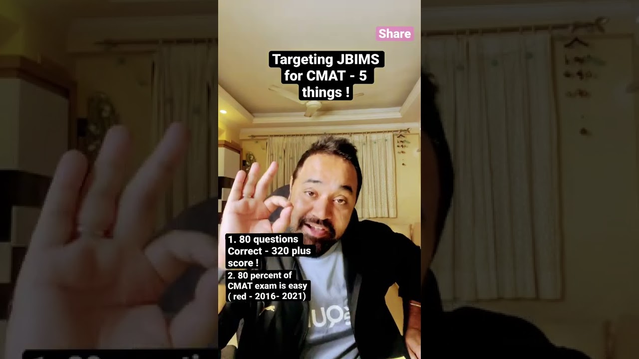 CMAT 2022 Last Minute Startegy for JBIMS - Top 5 things !