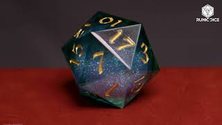 Runic Dice - Handmade Gemstone, Liquid Core, And Sharp Edge Resin D&D Dice screenshot 2