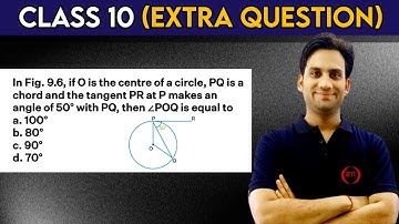 In figure 9.6, if O is the centre of a circle, PQ is a chord and the tangent PR at P makes an angle