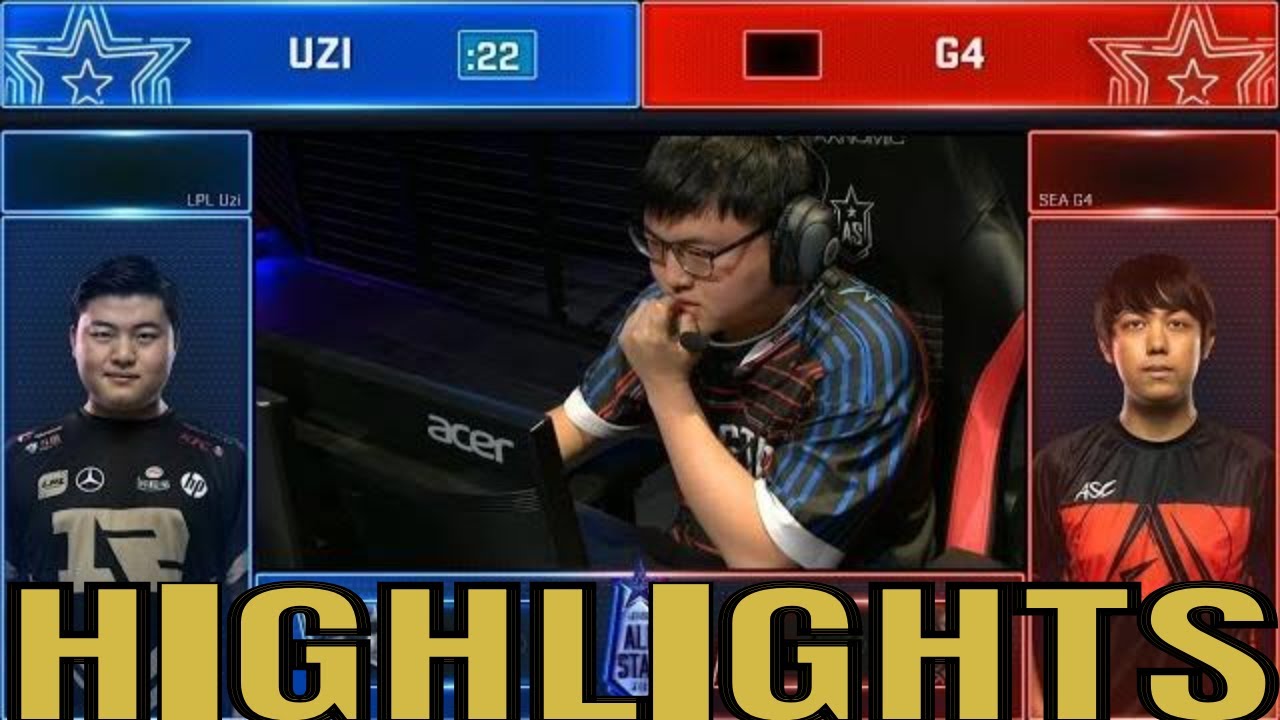 Uzi vs G4 1v1 Highlights | All Star 2018 Day 1 | LPL vs SEA