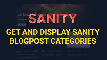 How To Get Categories from Sanity V2 and V3 | TsbSankara