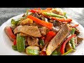 夜饭桌上非常抢手的蒜爆猪肚，一上桌就抢光，好吃又下饭，太香了Stir-Fried Pork Belly