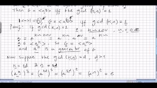 Group Theory 15 , Generators of Cyclic Groups