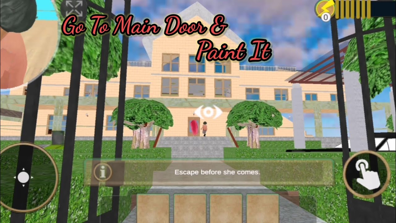 Real Scary Teacher Simulator 3D DESTROY HER FRONT DOOR WITH GLITTERY PAINT Gameplay Episode2 Level7