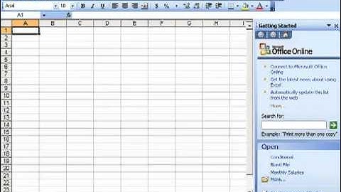 Introduction to Excel 2003 Training