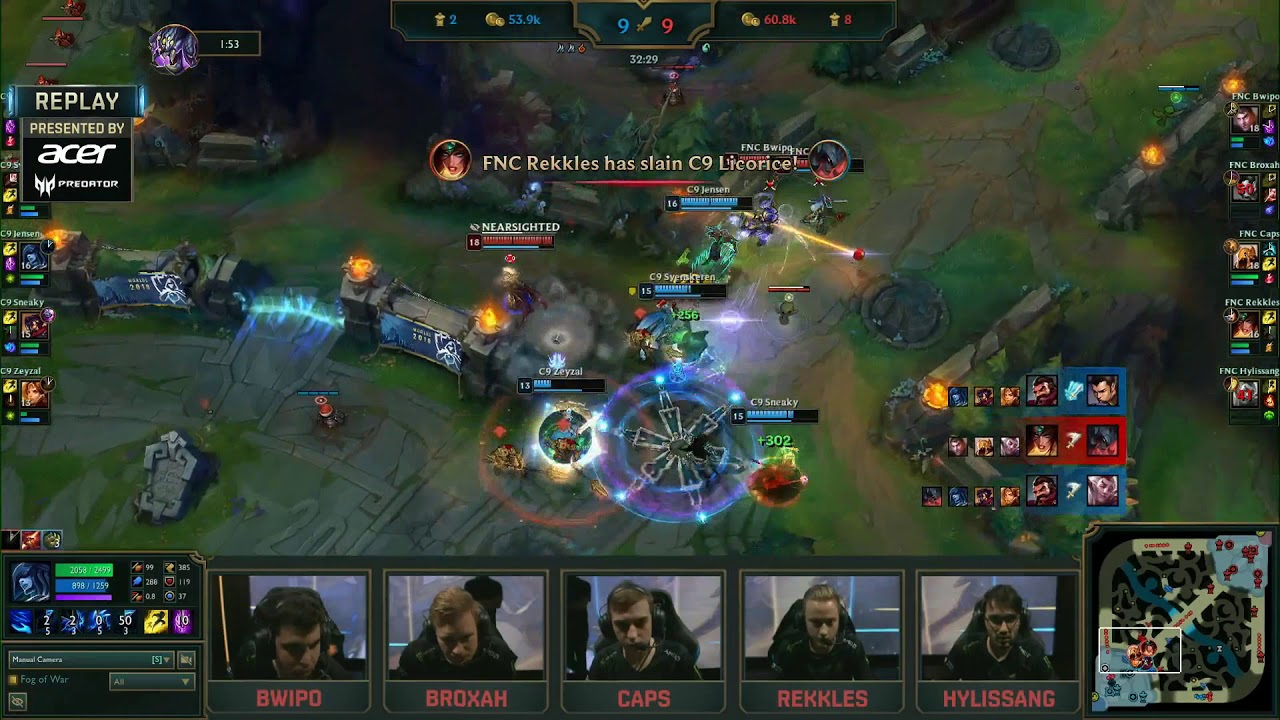 Caps INSANE Quadra Kill With Azir vs C9 And Fnatic Team Voice Reaction!