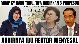 JOKOWI PANIK ! IBU REKTOR MAKIN KETAKUTAAN SETELAH DOKTER TIFA HADIRIN TIGA PROFESOR AHLI IJASAH 